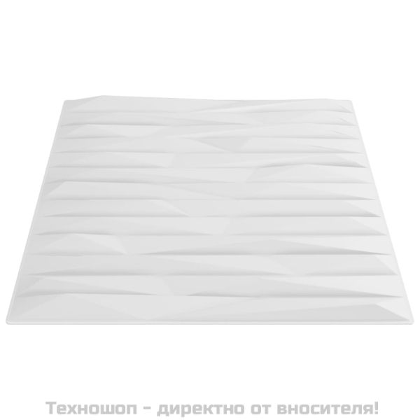 Стенни панели 12 бр бели 50x50 см XPS 3 м² камък