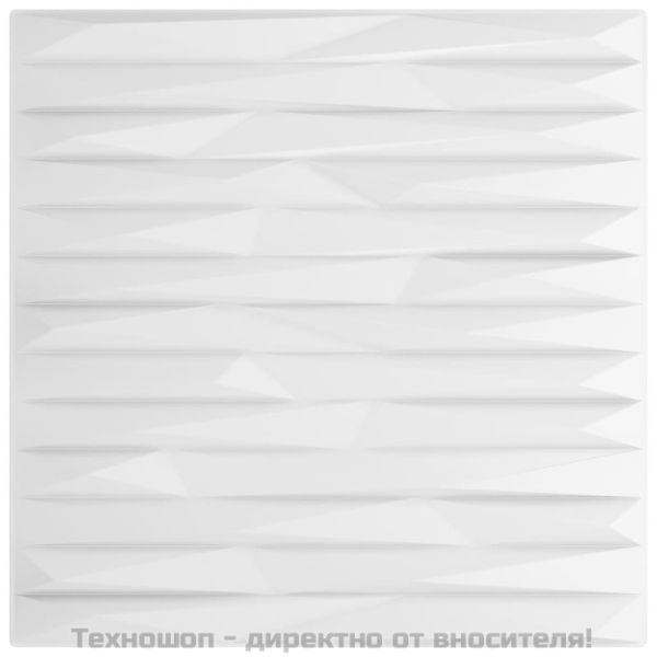 Стенни панели 12 бр бели 50x50 см XPS 3 м² камък