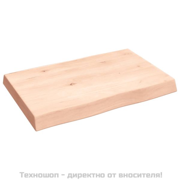 Плот за маса 60x40x(2-6) см необработено масивно дърво жив ръб