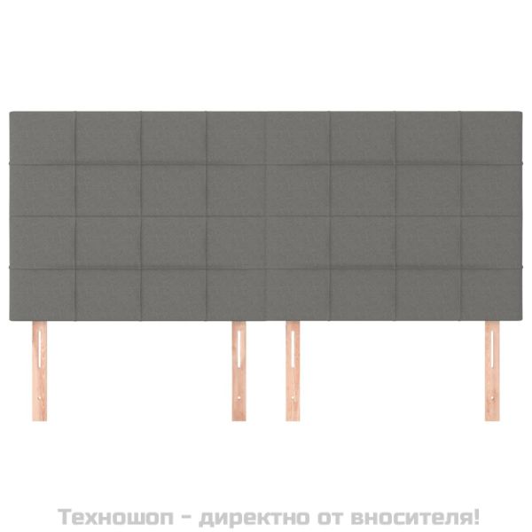 Табла за легло, тъмносива, 160x5x118/128 см, плат