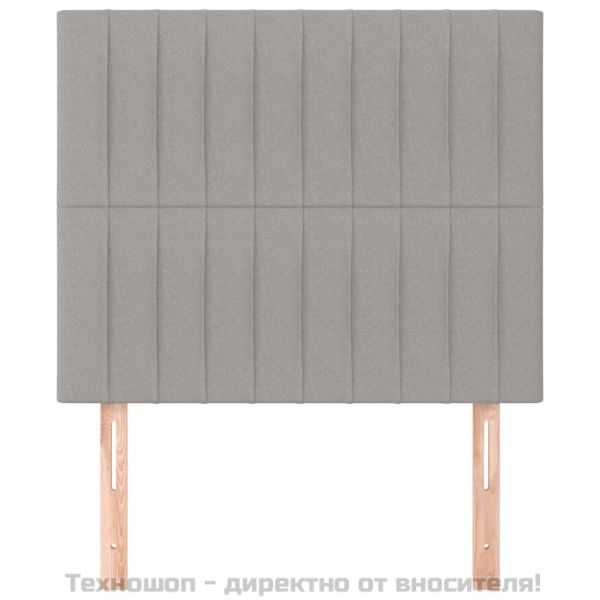 Табла за легло, светло сива, 90x5x118/128 см, плат