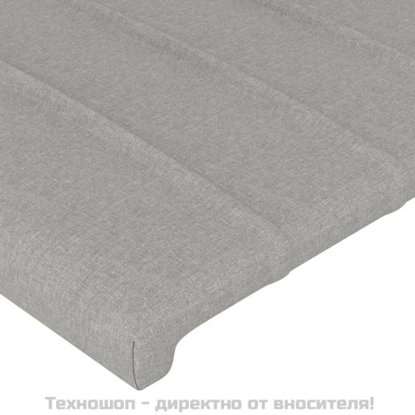 Табла за легло, светло сива, 90x5x118/128 см, плат