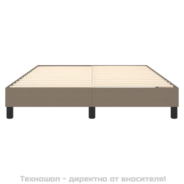 Рамка за легло с пружини, таупе, 140x200 см плат