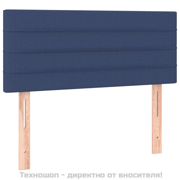 Боксспринг легло с матрак, синьо, 120x200 см, плат