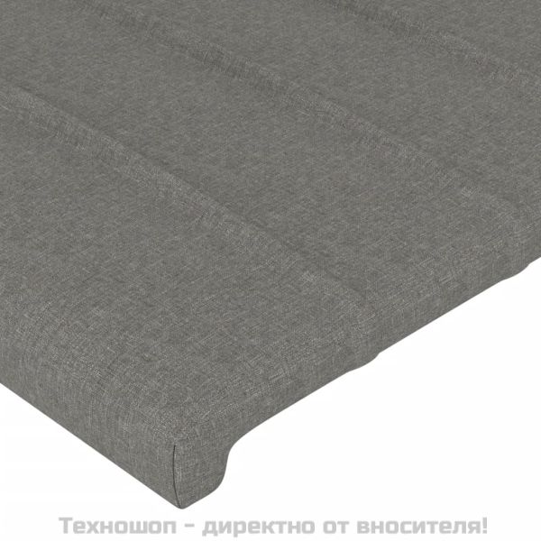 Рамка за легло без матрак, тъмносива, 90x200 см, плат