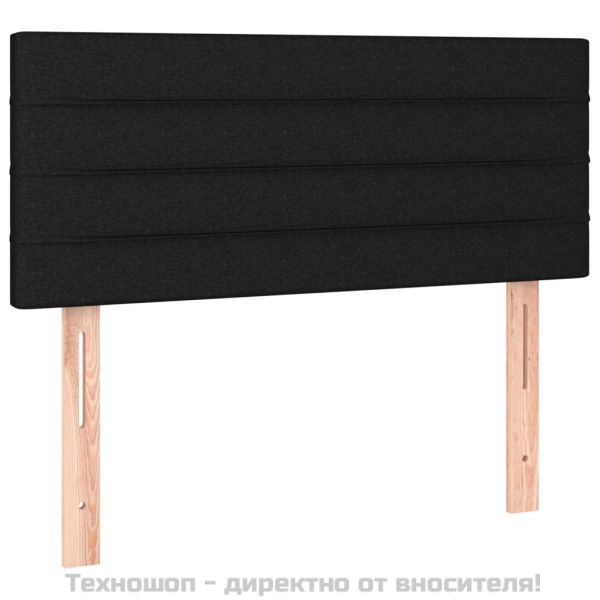 Боксспринг легло с матрак, черна, 90x190 см, плат