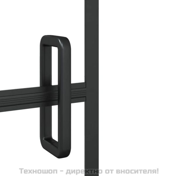 Душ параван, ESG стъкло, 100x140 см, черен