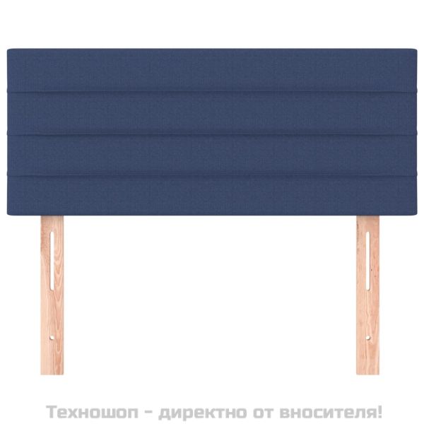 Горна табла за легло, синя,100x5x78/88 см, плат