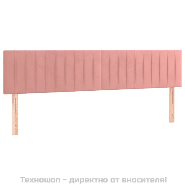 Горна табла за легло, розова, 90x5x78/88 см, кадифе