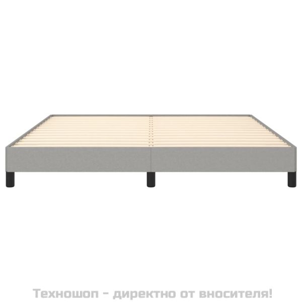 Рамка за легло без матрак, светлосива, 160x200 см, плат