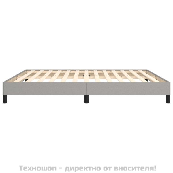 Рамка за легло без матрак, светлосива, 160x200 см, плат