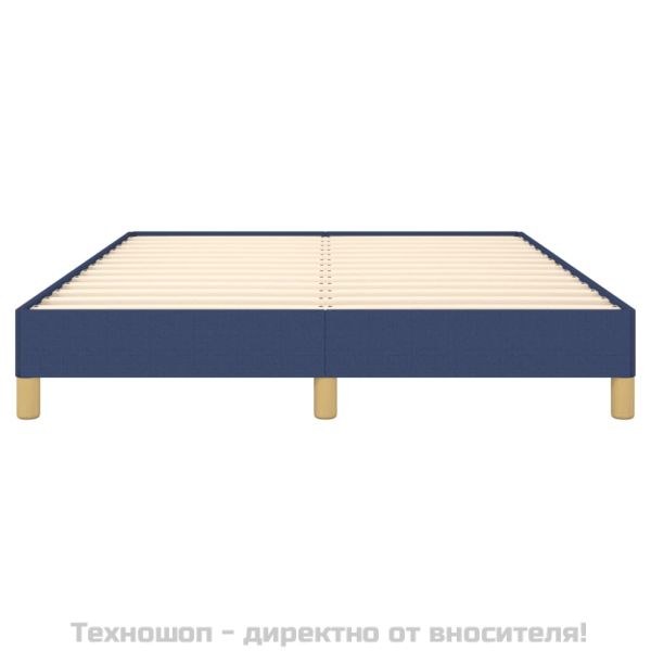 Рамка за легло без матрак, синя, 160x200 см, плат