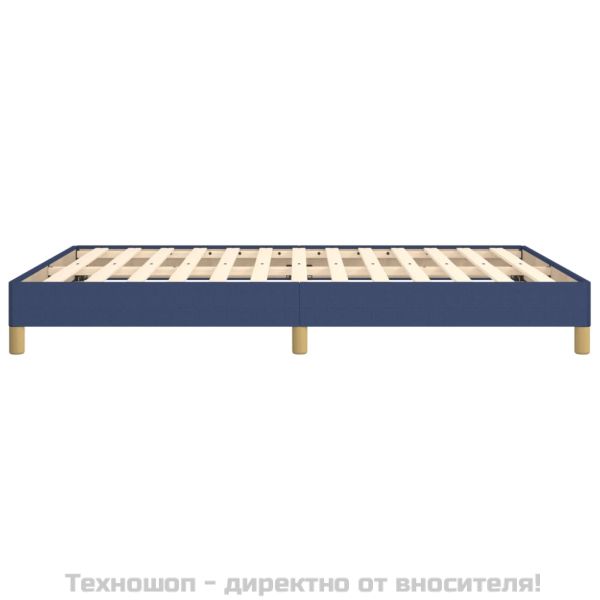 Рамка за легло без матрак, синя, 160x200 см, плат