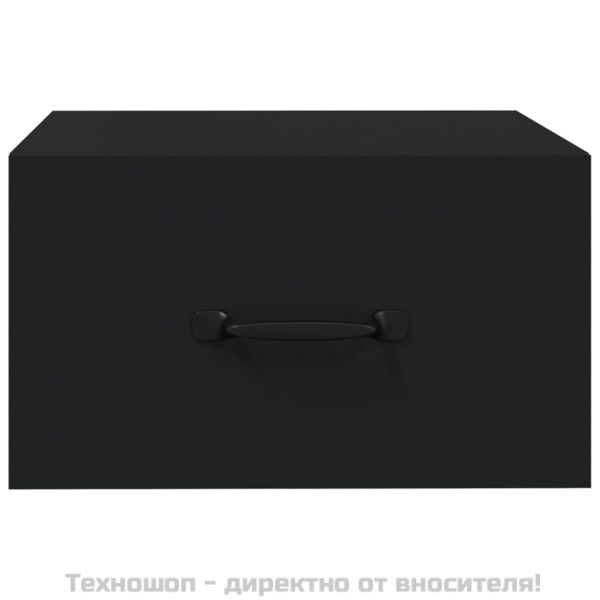 Нощни шкафчета за стенен монтаж, 2 бр, черен, 35x35x20 см