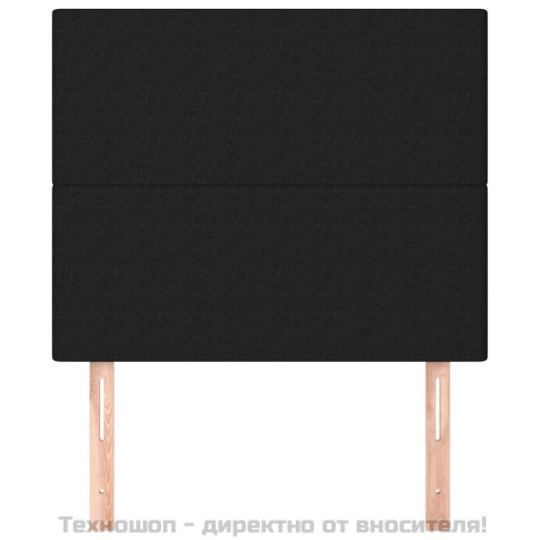 Табла за легло, черна, 100x5x118/128 см, плат