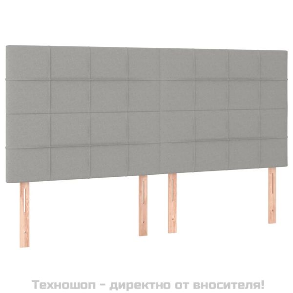 Табла за легло, светло сива, 160x5x118/128 см, плат