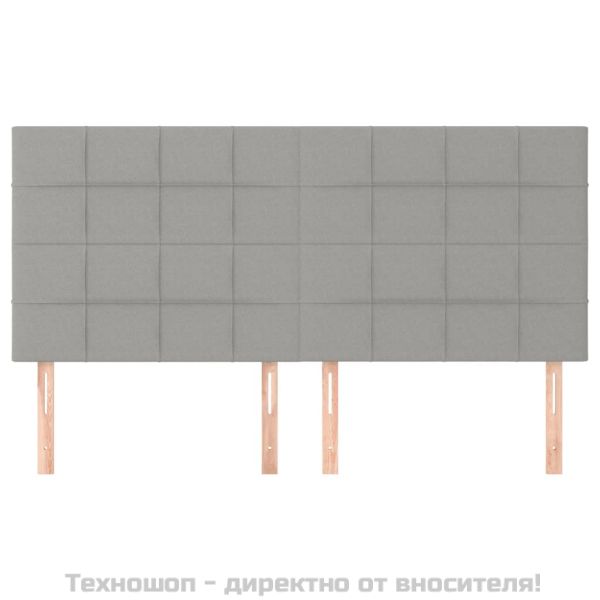 Табла за легло, светло сива, 160x5x118/128 см, плат