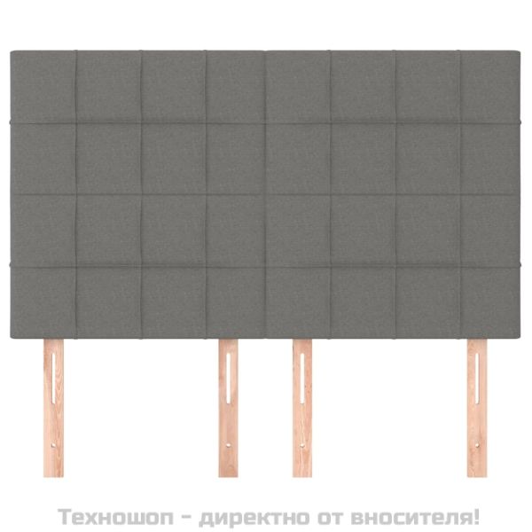 Табла за легло, тъмносива, 144x5x118/128 см, плат