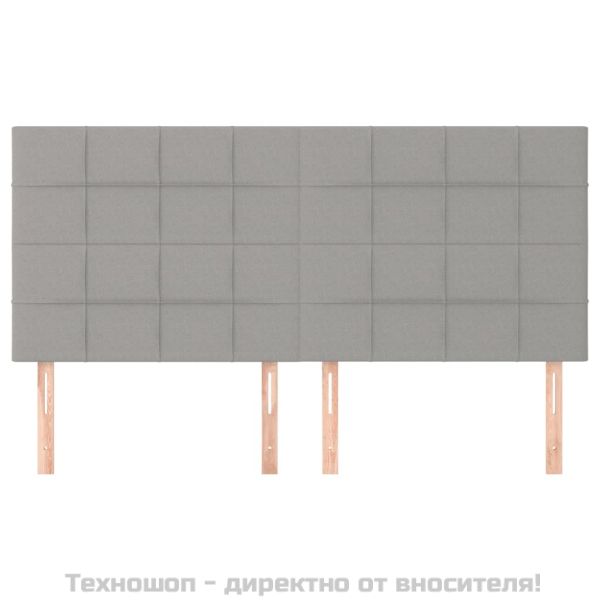 Табла за легло, светло сива, 180x5x118/128 см, плат