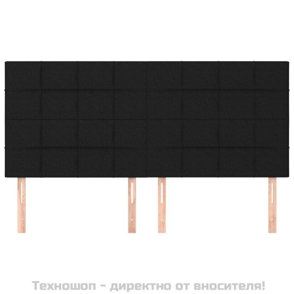 Табла за легло, черна, 200x5x118/128 см, плат