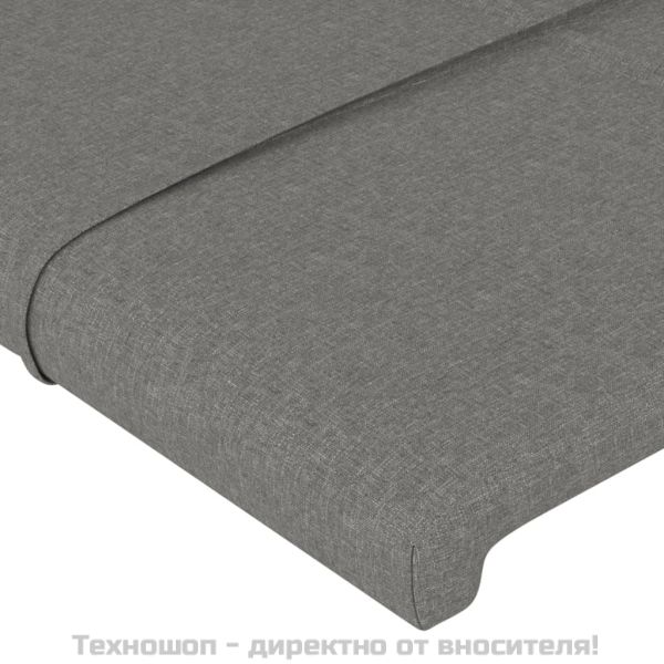 Табла за легло, тъмносива, 180x5x118/128 см, плат