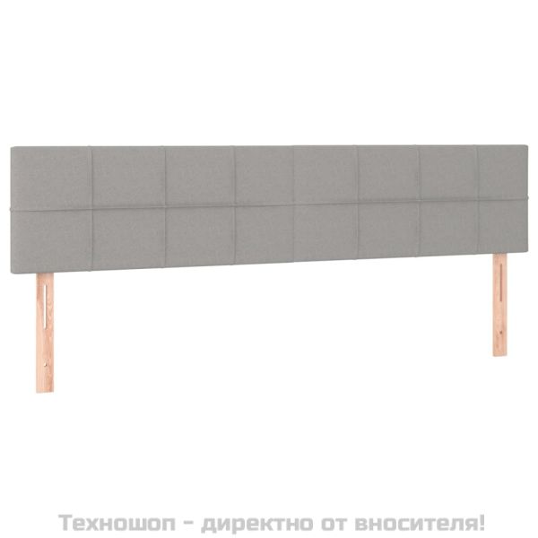 Боксспринг легло с матрак, светлосиво, 160x200 см, плат