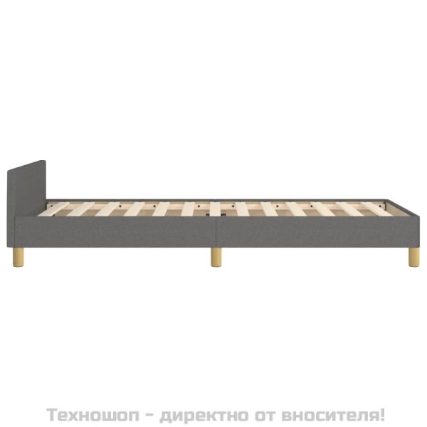 Рамка за легло без матрак, тъмносива, 100x200 см, плат