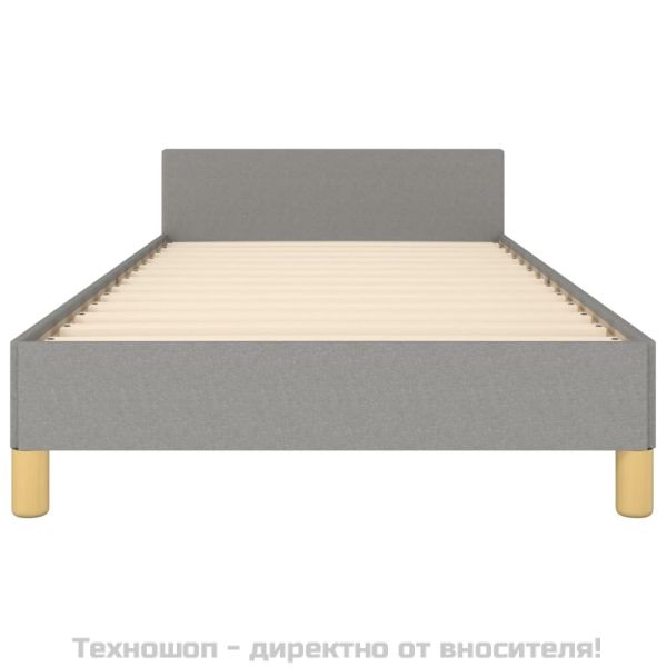 Рамка за легло без матрак, светлосива, 80x200 см, плат
