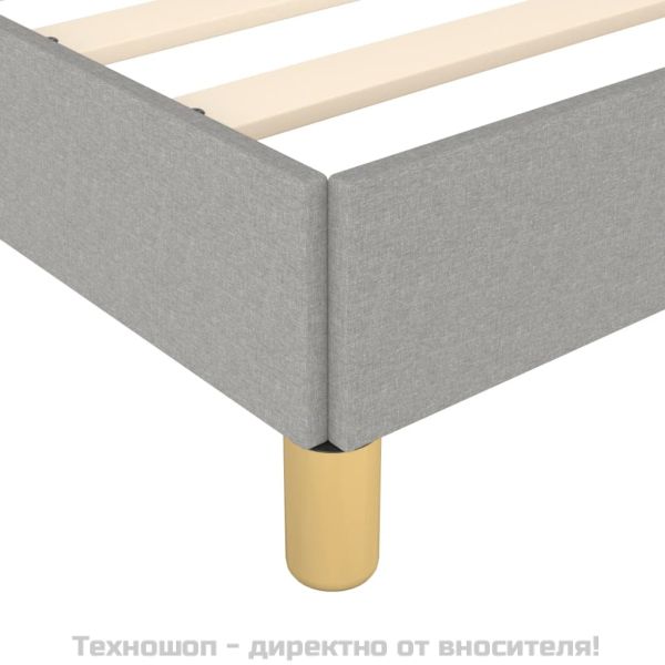 Рамка за легло без матрак, светлосива, 80x200 см, плат