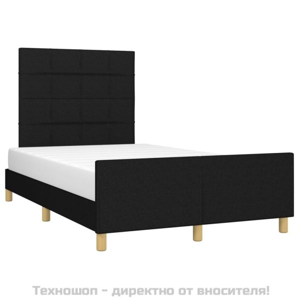 Рамка за легло без матрак, черна, 120x200 см, плат