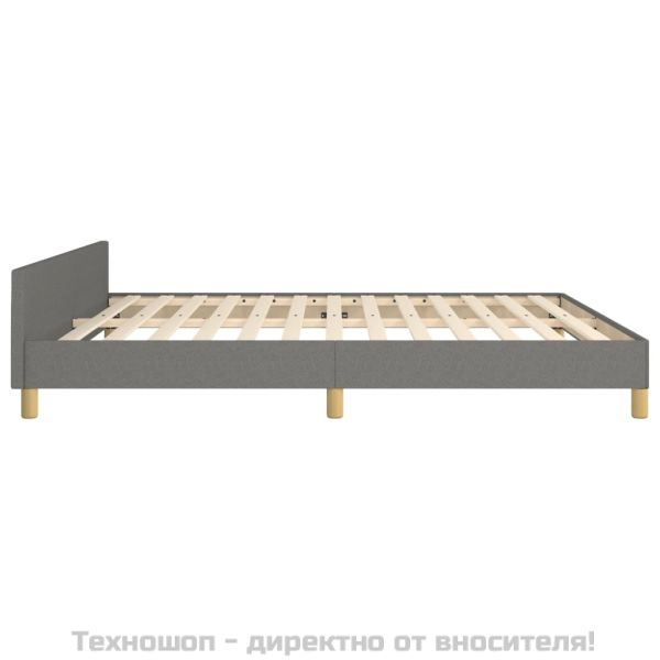 Рамка за легло без матрак, тъмносива, 160x200 см, плат