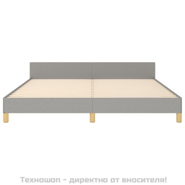 Рамка за легло без матрак, светлосива, 180x200 см, плат