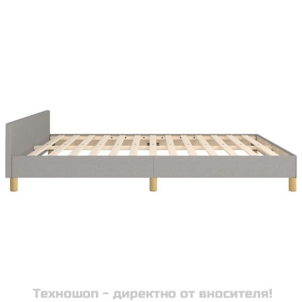 Рамка за легло без матрак, светлосива, 180x200 см, плат