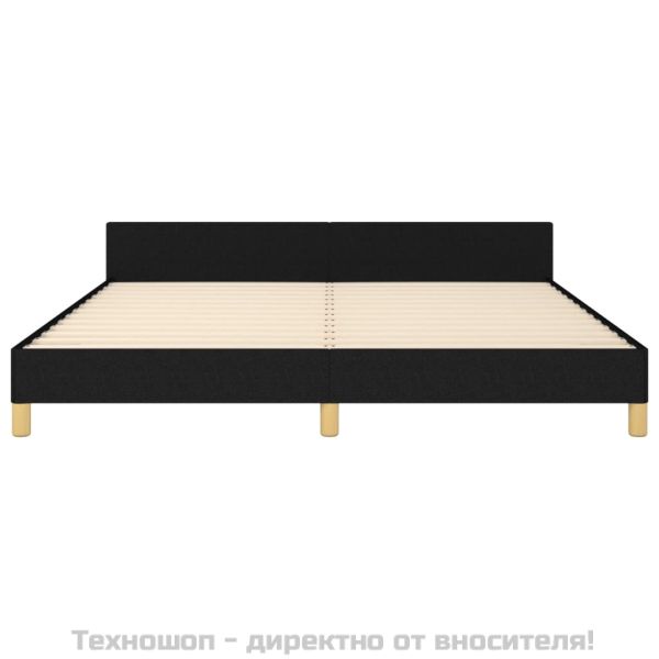 Рамка за легло без матрак, черна, 180x200 см, плат
