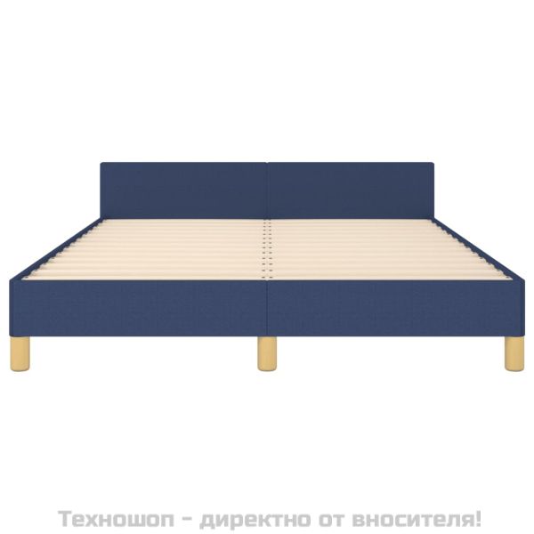 Рамка за легло без матрак, синя, 140x190 см, плат