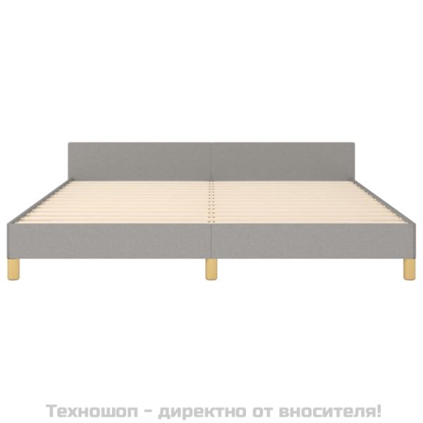 Рамка за легло без матрак, светлосива, 180x200 см, плат