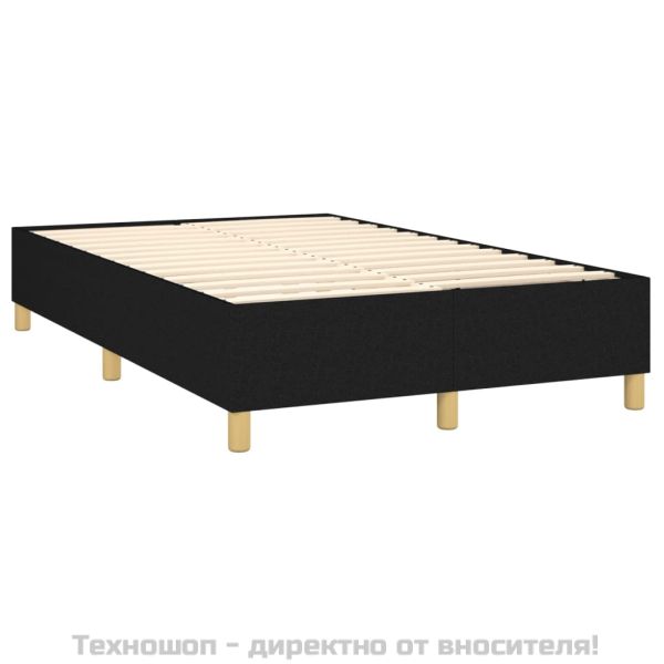 Боксспринг легло с матрак, черно, 120x200 см, плат