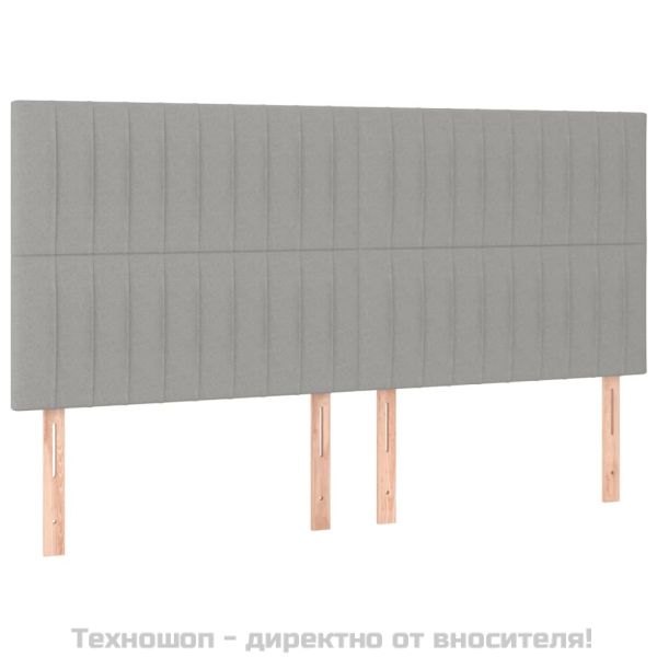 Боксспринг легло с матрак, светлосиво, 180x200 см, плат