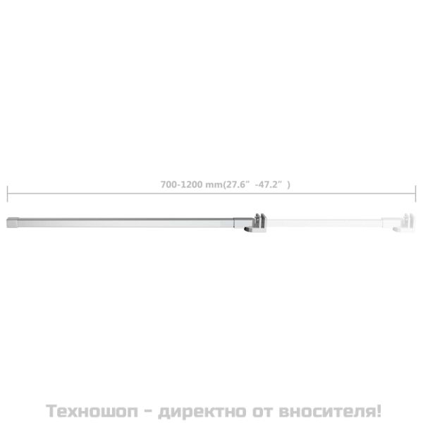 Носещо рамо за параван за баня, неръждаема стомана, 70-120 см