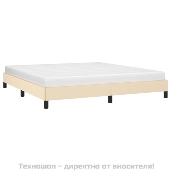 Рамка за легло без матрак, кремава, 180x200 см, плат