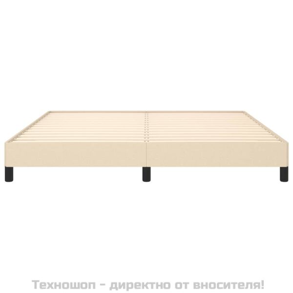 Рамка за легло без матрак, кремава, 180x200 см, плат