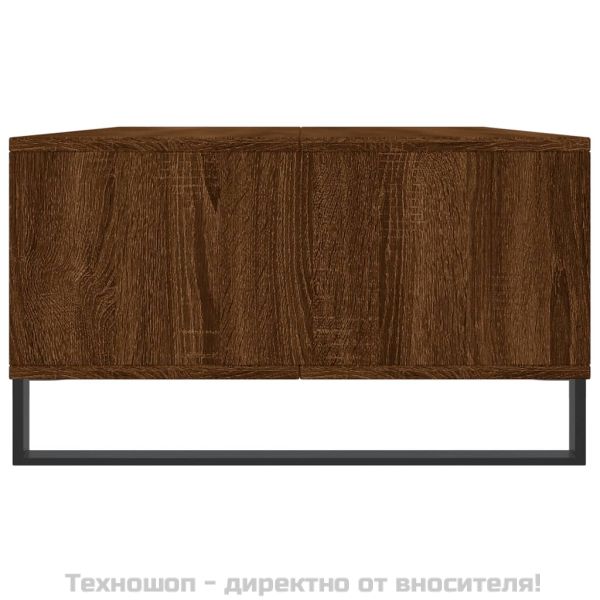 Кафе маса, кафяв дъб, 104x60x35 см, инженерно дърво