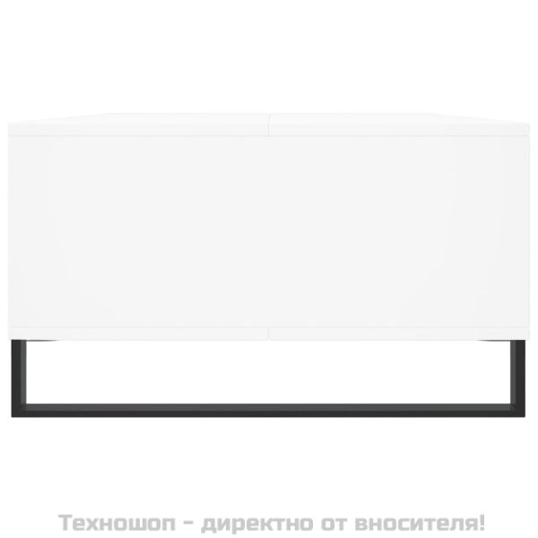 Кафе маса, бяла, 104x60x35 см, инженерно дърво