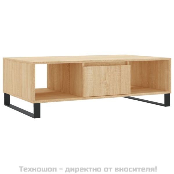 Кафе маса, дъб сонома, 104x60x35 см, инженерно дърво