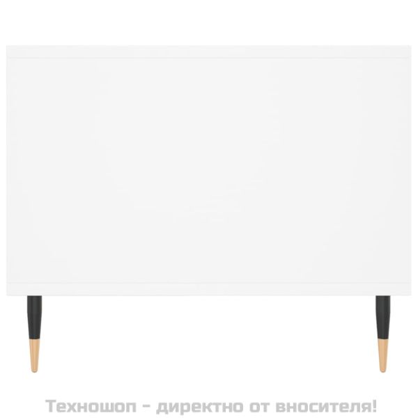 Кафе маса, бяла, 90x50x40 см, инженерно дърво