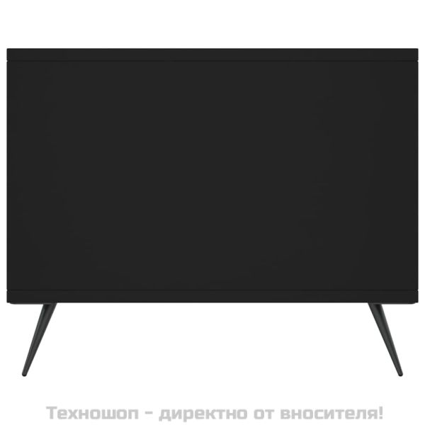 Маса за кафе, черна, 90x50x40 см, инженерно дърво