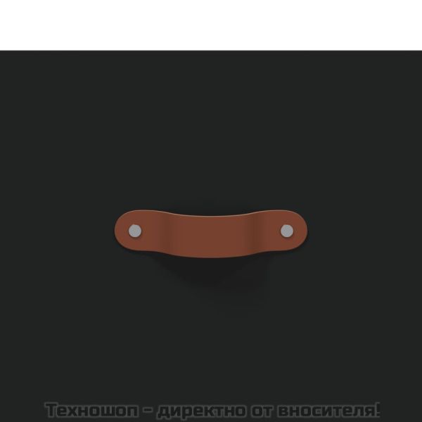 Маса за кафе, черна, 90x50x40 см, инженерно дърво