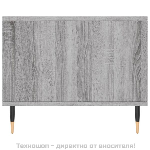 Кафе маса, сив сонома, 90x50x40 см, инженерно дърво