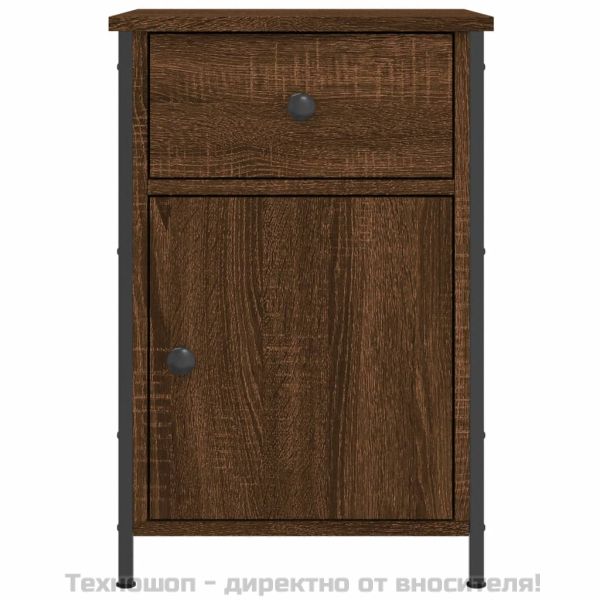 Нощни шкафчета, 2 бр, кафяв дъб, 40x42x60 см, инженерно дърво