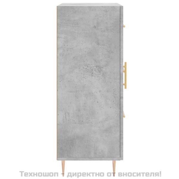 Сайдборд, бетонно сив, 69,5x34x90 см, инженерно дърво